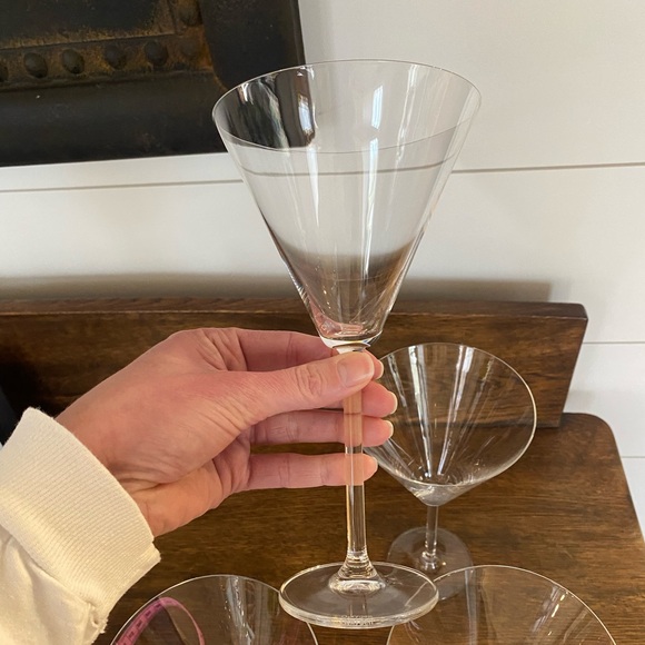 Set of 4 Crystal Lenox O2xygen Martini Glasses - Picture 2 of 9